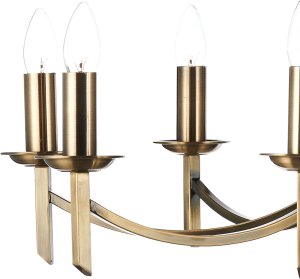 Lampa wisząca DAR Pałacowa lampa wisząca Ambassador AMB0875 Dar Lighting antyczny mosiądz 3