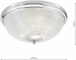 Lampa sufitowa DAR Łazienkowy plafon Arbor ARB5250 Dar Lighting szklany IP44 chrom 5