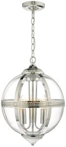 Lampa wisząca DAR Lampa wisząca Vanessa VAN0338 Dar Lighting ball kula nikiel 2