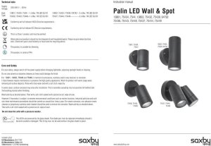 Kinkiet SAXBY Lampa ścienna Palin 75436 Saxby regulowana do łazienki IP44 czarna 10