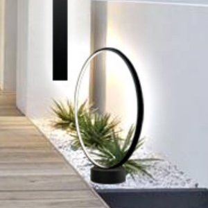 Shilo Ring ogrodowy Abira 9914 Shilo LED 30W 3000K z wtyczką IP44 antracyt 3