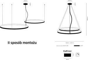 Lampa sufitowa Shilo Żyrandol pierścieniowy Agari Multi 5424 Shilo LED 89W 3000K złoty 7