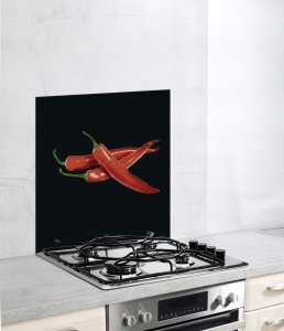 Wenko Szklana płyta kuchenna HOT PEPERONI, 60 x 70 cm, WENKO 2