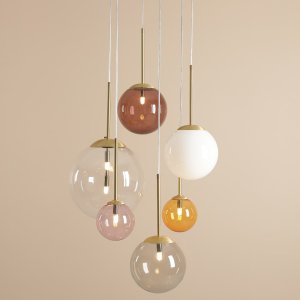 Lampa wisząca Aldex Lampa wisząca kaskada Bosso 1119K40_R Aldex kolorowe kule szklane mosiądz 2