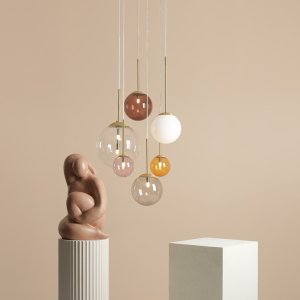 Lampa wisząca Aldex Lampa wisząca kaskada Bosso 1119K40_R Aldex kolorowe kule szklane mosiądz 5