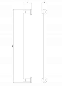 Aptel MODERN PROJECT WIESZ NA RĘCZNIK 40CM MIEDŹ SZCZOT 2