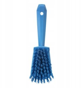 Vikan Hand brush, Vikan, 27x7x8.5cm, blue, polyester/PP/stainless steel, stiff 2