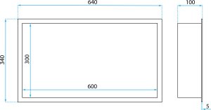 Rea PÓŁKA WNĘKOWA ŁAZIENKOWA 30x60 czarny mat 8