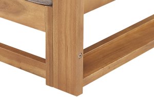 Beliani Sofa ogrodowa dla 2 osób TRANI Modułowy Certyfikowane drewno akacjowe Jasnobrązowy 9