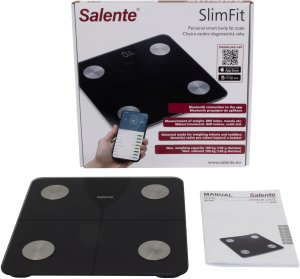 Evolveo Salente SlimFit osobista diagnostyczna waga fitness Bluetooth czarny 4