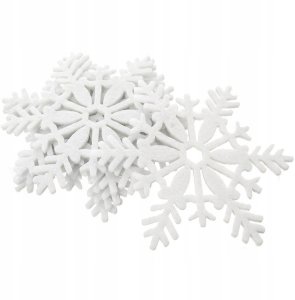 Excellent Houseware Podstawki pod Kubek Filcowe Płatek Śniegu 6 szt. 13,5 cm ORION Białe 2