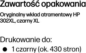 Tusz HP HP oryginalny ink / tusz F6U68AE, po dacie wa�no�ci typ HP 302XL, black 2
