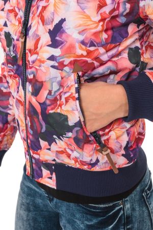 Iguana Kurtka damska Kahina Pink Floral Print/Patriot Blue r. S 10