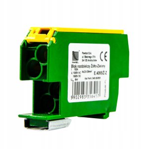 Pawbol Blok rozdzielczy Pawbol E.4095/Ż-Z 4x2,5-25 mm2/4x2,5-16 mm2 żółty/zielony 2