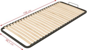 BogFran Stelaż metalowy pod materac solidny wkład do łóżka 90x200 cm 24 listwy 3
