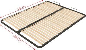 BogFran Stelaż metalowy pod materac solidny wkład do łóżka 140x200 cm 2 x 24 listwy 5