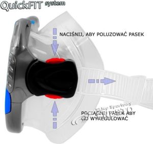 Aquatic Zestaw do nurkowania maska Zona + fajka Elba granatowy roz. uniwersalny 7