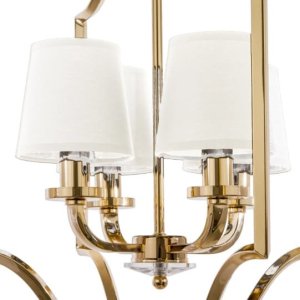 Lampa wisząca Cosmo Light Wisząca lampa salonowa New York p04667au-wh metal tkanina złota biała 2