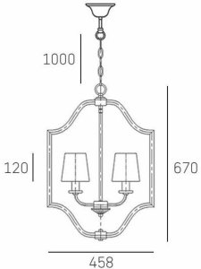 Lampa wisząca Cosmo Light Wisząca lampa salonowa New York p04667au-wh metal tkanina złota biała 3