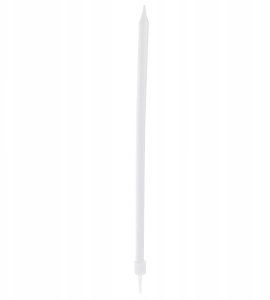 Party Deco Świeczki do Tortu Długie 12 szt. 14,5 cm ORION Białe z Podstawkami 2
