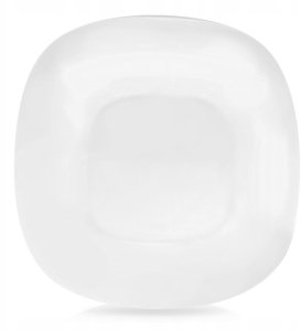 Lumarko Talerz Deserowy Szklany Biały LUNA Kwadratowy 20 cm ORION 2