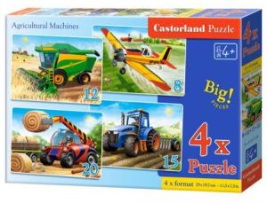 Castorland Puzzle x 4 - Maszyny rolnicze (257318) 1