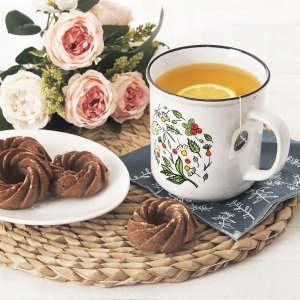 Orion Kubek Ceramiczny na Kawę Herbatę Kakao Duży Kwiaty Prezent ORION 700 ml 4