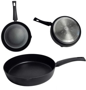 Patelnia Zilner Patelnia głęboka aluminiowa 28 cm  czarna Zilner ZL 560 indukcja gaz 2