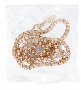 IMPACTO GIFTS Smycz do telefonu, Zawieszka do telefonu - CHAIN #82 / długość sznura 80cm (40cm w pętli) / na szyję - złoty 3