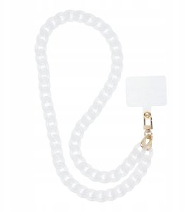 IMPACTO GIFTS Smycz do telefonu, Zawieszka do telefonu - PANAMA LONG / długość sznura 80cm (40cm w pętli) / na szyję - biały 2
