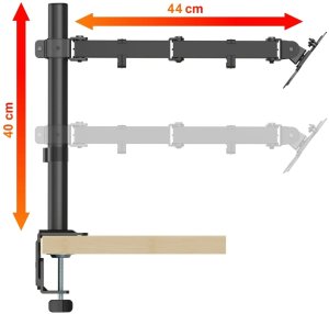 VETOUSON Uchwyt na monitor 18-32 cale 10kg biurkowy VX-161 uniwersalny regulowany 4