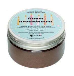 Kawa ziarnista Cup&You Kawa aromatyzowana URODZINOWA o smaku "świąteczne ciastko" 100g - drobny prezent upominek na 20 30 40 50 60 urodziny dla kobiety faceta niej niego 2