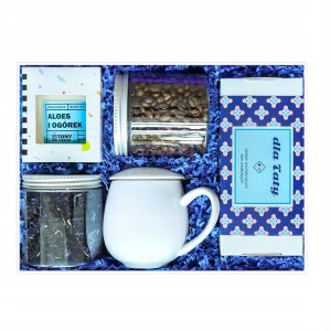 Cup&You DUŻY BOX ZESTAW PREZENTOWY UPOMINKOWY PREMIUM - KAWA HERBATA KUBEK Z ZAPARZACZEM ŚWIECA SOJOWA - PREZENT UPOMINEK DLA TATY TEŚCIA NA DZIEŃ OJCA URODZINY 2