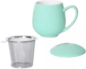 Cup&You THE BEST BOX zestaw wyselekcjonowanych kaw smakowych i herbat sypanych świeca sojowa kubek z zaparzaczem i pokrywką 8