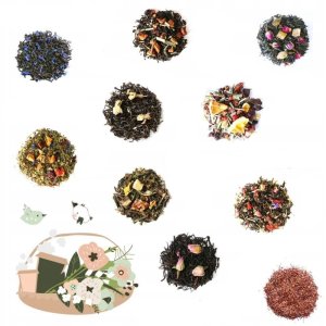 Cup&You Zestaw 10 wiosennych herbat sypanych z zaparzaczem "GENTLE SPRING" - box prezentowy upominkowy dla kobiety babci mamy koleżanki przyjaciółki 4