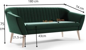 Scandi Home Style Sofa KAYA 3 osobowa riviera 38 5