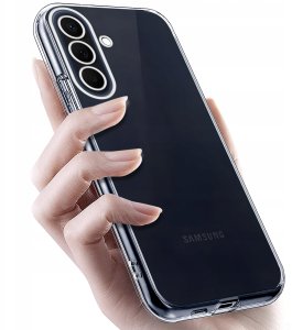krainaGSM Etui bezbarwne do Samsung A57 5G WZMACNIANE CLEAR CASE 2MM + Szkło 9H 4