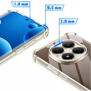 krainaGSM Etui PANCERNE do Xiaomi Redmi Note 15 Pro 4G ANTI-SHOCK CLEAR CASE 3x SZKŁO 3