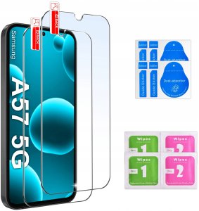 krainaGSM Etui do Samsung A57 5G CASE WZMACNIANE MATOWE CZARNE PANCERNE 2x SZKŁO 6