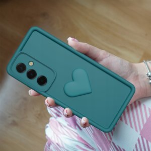 krainaGSM Etui do Samsung A36 | A37 5G silikonowe MATOWE serce + Szkło ochronne 9H 5