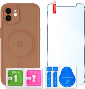 krainaGSM Etui Magnetyczne Matowe do iPhone 12 |do MagSafe + Szkło 6