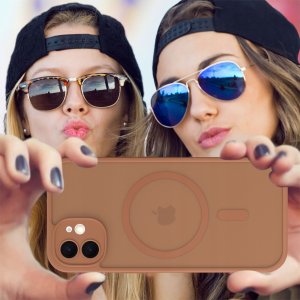 krainaGSM Etui Magnetyczne Matowe do iPhone 11 |do MagSafe + Szkło 7