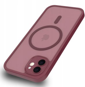 krainaGSM Etui Magnetyczne Matowe do iPhone 12 |do MagSafe + Szkło 2