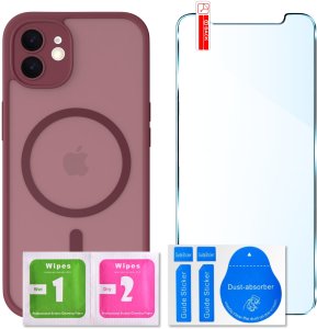 krainaGSM Etui Magnetyczne Matowe do iPhone 12 |do MagSafe + Szkło 6