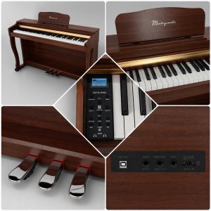 Mielczewski Pianino cyfrowe ważone ELEGIA brązowe Mielczewski one size 4
