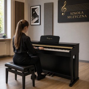 Mielczewski Pianino cyfrowe ważone ELEGIA czarne Mielczewski one size 8