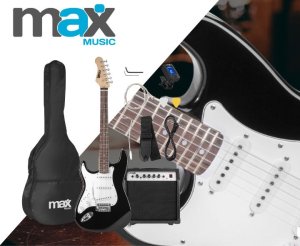 Max Zestaw: Gitara elektryczna GigKit Max czarna + wzmacniacz akcesoria one size 2