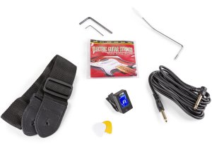 Max Zestaw: Gitara elektryczna GigKit Max czarna + wzmacniacz akcesoria one size 10
