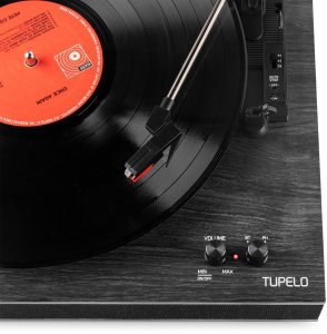 Gramofon Audizio Gramofon z głośnikami i BT Tupelo czarny Audizio one size 12