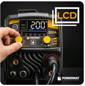 Powermat SPAWARKA INWERTOROWA MIGOMAT GAZ BEZ GAZU 200A MIG MAG MMA TIG LIFT ZESTAW 7
